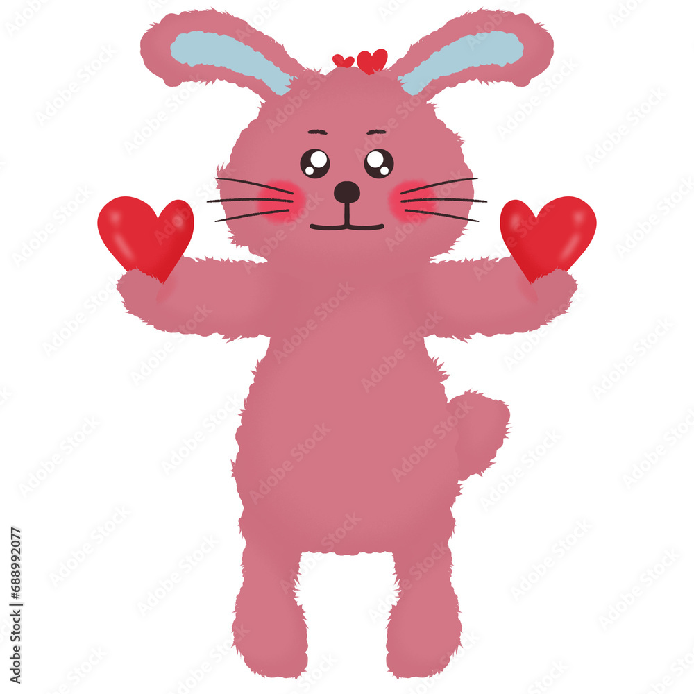 bunny with heart