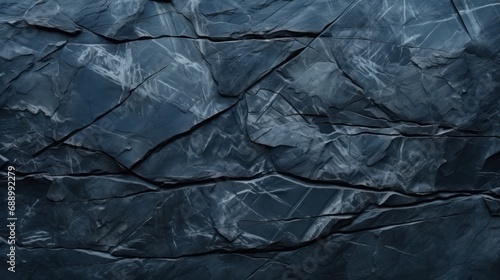 Dark blue stone or black slate stone texture background. AI generated image