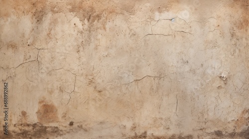 Old rustic grunge wall textured covered with beige stucco style background