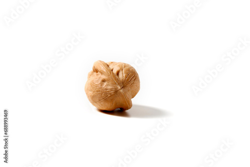 walnut in shell on white background
