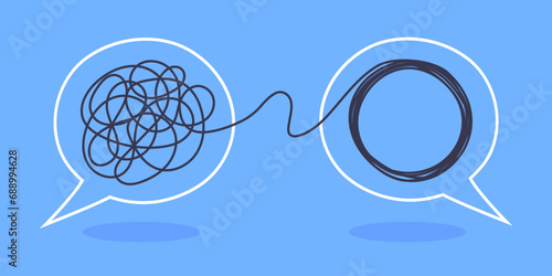 Psychologist consulting or mental problem solving brainstorm concept.