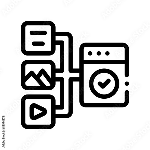 content management line icon