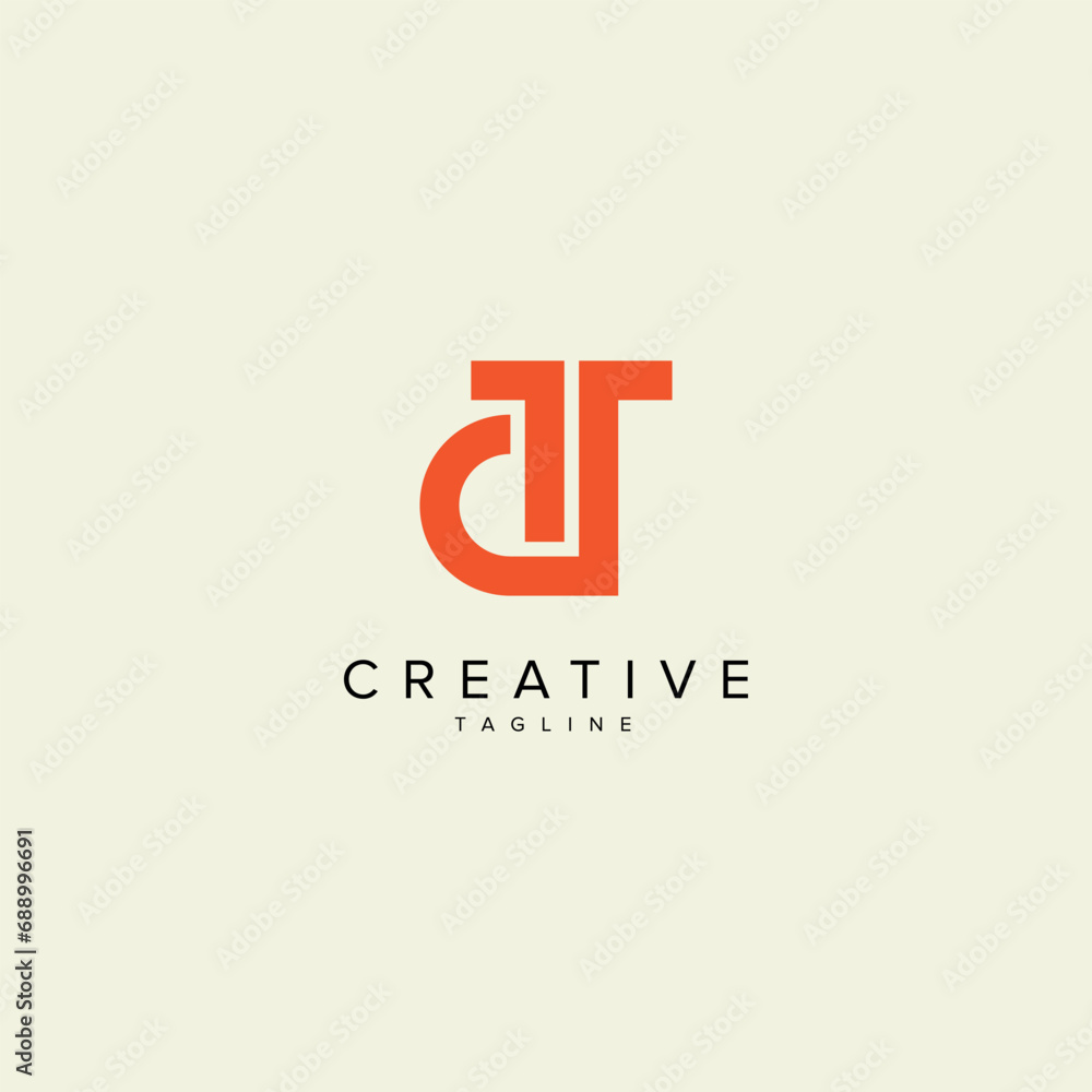 Alphabet TD DT letter modern monogram style logo vector template. Alphabet TD DT letter modern monogram style logo vector template.