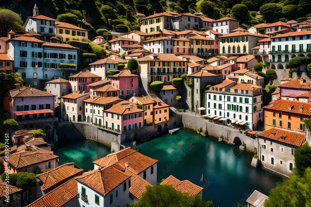 Fototapeta premium view of the town of porto country