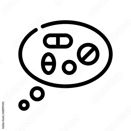 drug addiction line icon