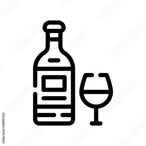 alcoholic line icon
