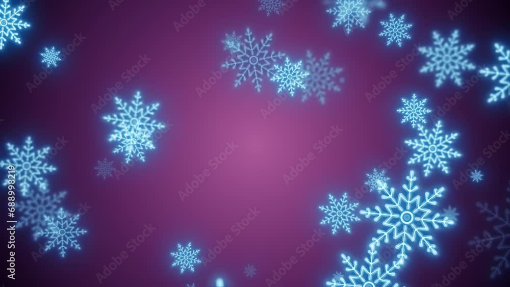Christmas festive bright New Year background of blue glowing winter beautiful falling flying snowflakes patterns on purple background Christmas festive bright New Year background of blue glowing winter beautiful falling flying snowflakes patterns on purple background