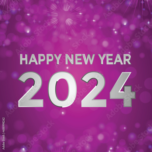 Festive happy new year 2024 background