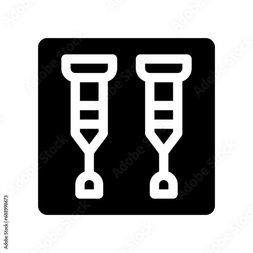 crutches glyph icon