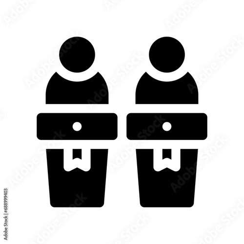 politics glyph icon