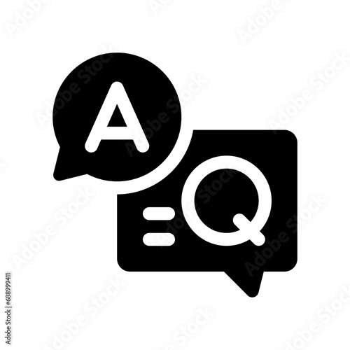 qa glyph icon