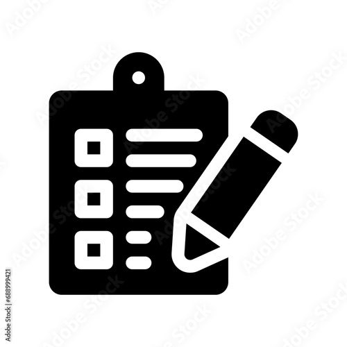 exam glyph icon