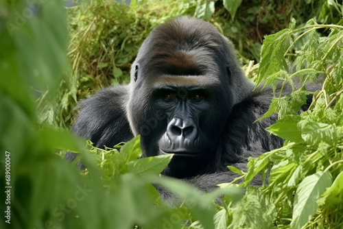 photo of adult gorilla