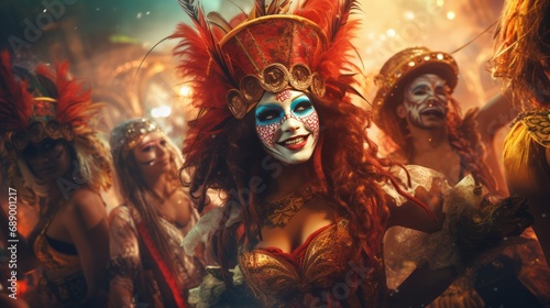 Rio Carnival Celebration: Friends Enjoying Brazil's Festivities