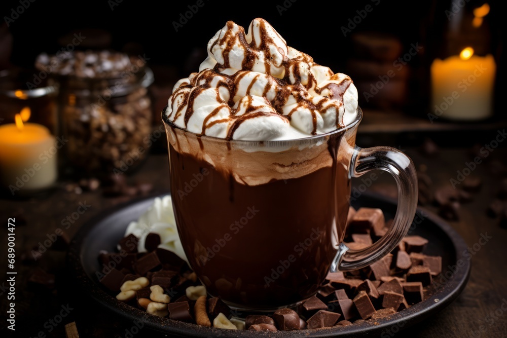 Irish Cream Mocha Latte Indulgence: Whipped Cream, Chocolate Delight Irish Cream Mocha Latte Indulgence: Whipped Cream, Chocolate Delight