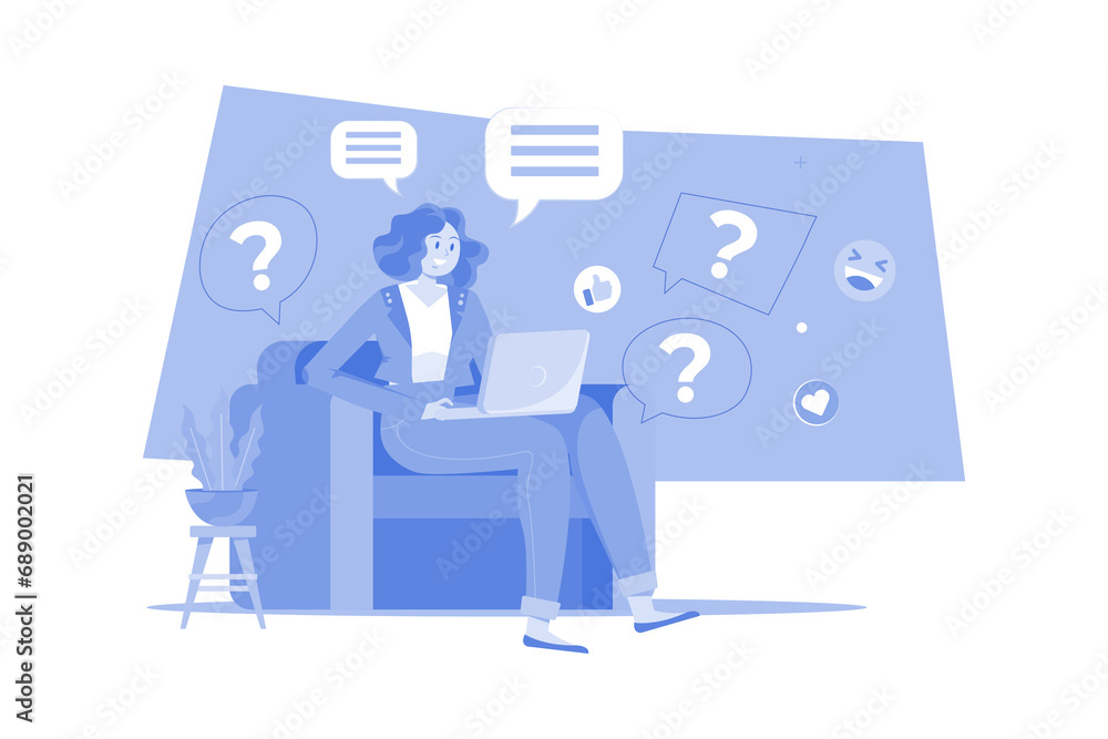 Social Media Influencer Doing Live Q&A Social Media Influencer Doing Live Q&A