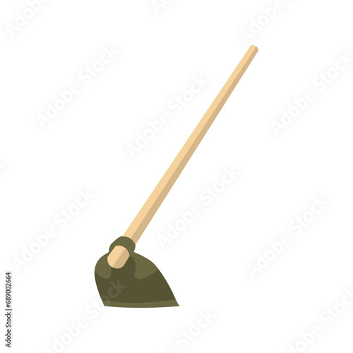 vectro garden hoe flat illustration