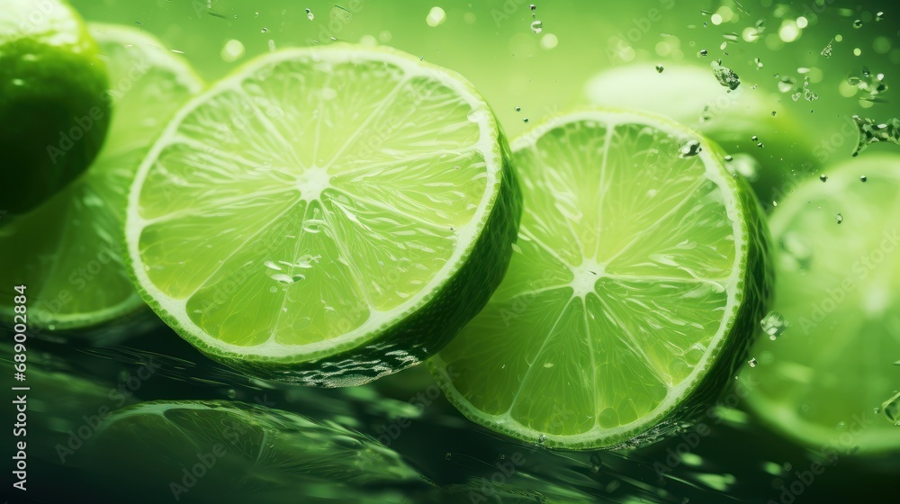 Lime sliced background. Advertising design, Creative fruit concept Lime sliced background. Advertising design, Creative fruit concept