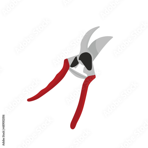 vector garden scissors flat illustration