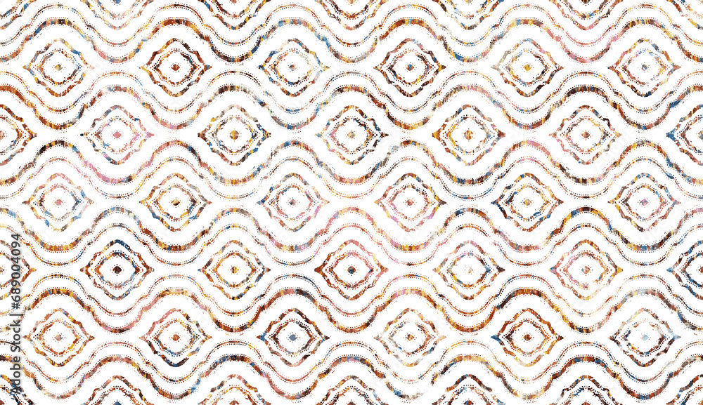 Carpet and Rugs textile design with grunge and distressed texture repeat pattern 
