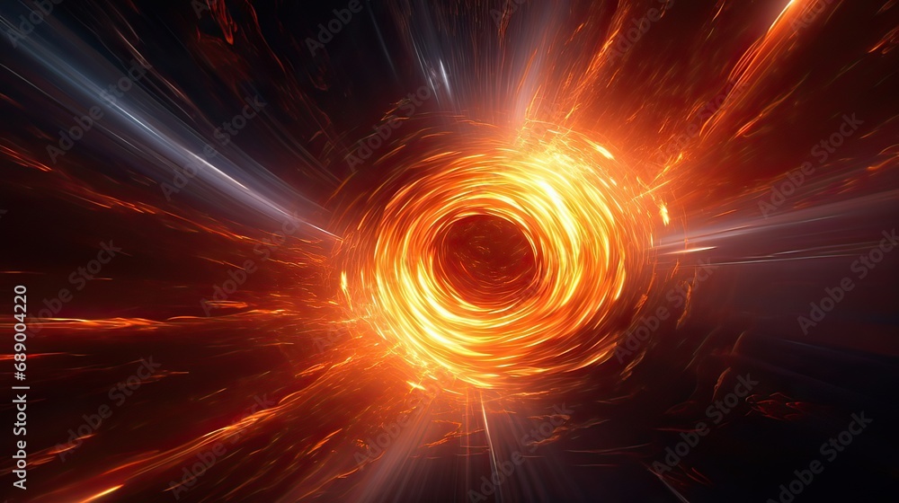 Fototapeta premium Mesmerizing, vortex, energy, allure, enchanting, whirl, pulsating, vitality, dynamic, motion. Generated by AI.