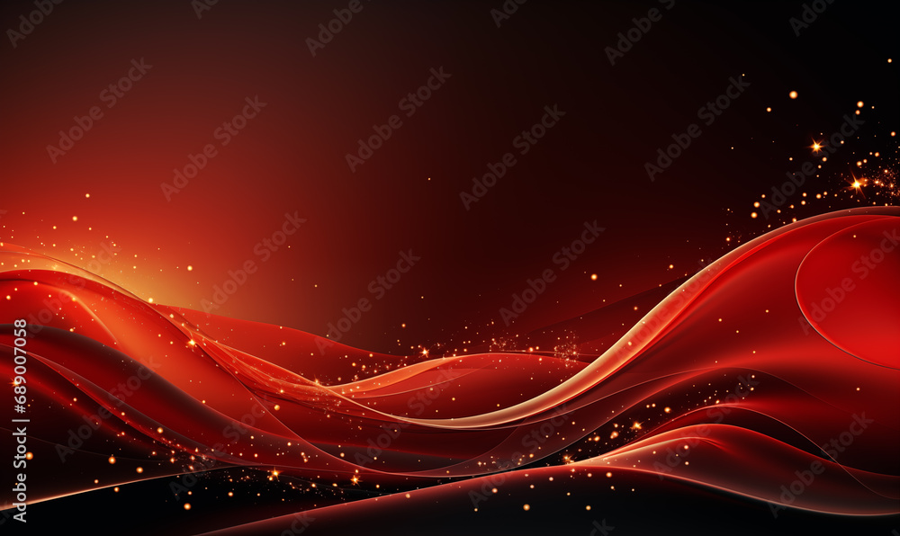 Abstract red wavy background. 3d rendering, 3d illustration.