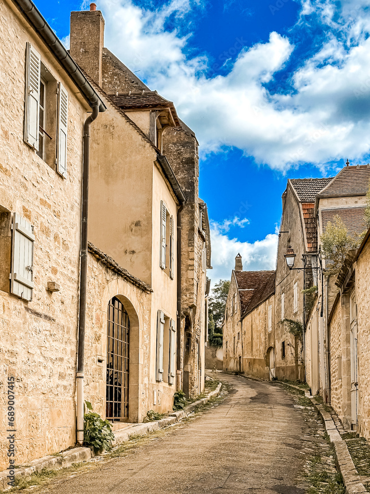 Street view of old village Vezelay in France Street view of old village Vezelay in France