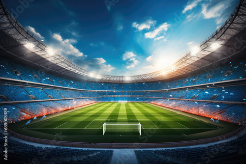 Football stadium, Stadium sports atmosphere. © visoot