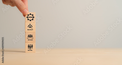 Quadro em tela HRM, Human Resource Management