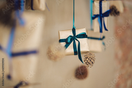 hanging present box for christmass photo