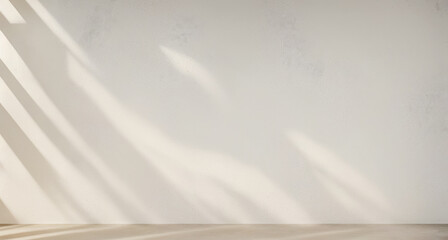 neutral gray room for product presentations. Minimal shadow overlay background. Product placement. Minimal product placement background with shadow on plaster wall