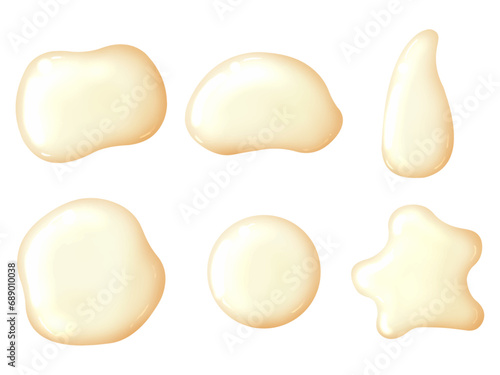 オイルやハチミツのような液体のイラストセット