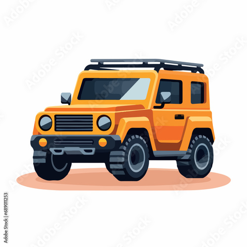 SUV in cartoon, doodle style. Isolated 2d vector illustration in logo, icon style, Eps 10. AI Generative