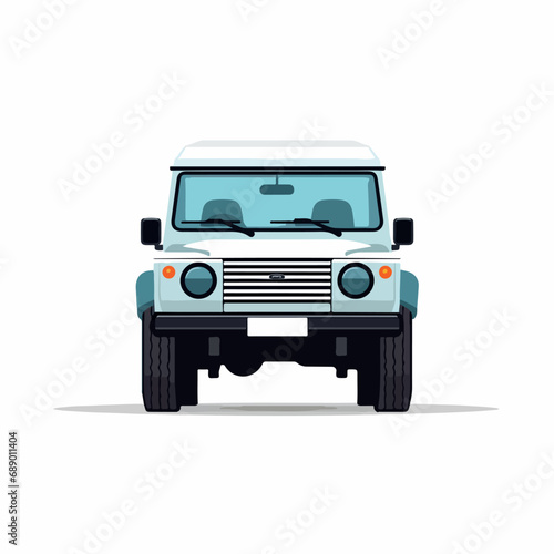 SUV in cartoon, doodle style. Isolated 2d vector illustration in logo, icon style, Eps 10. AI Generative