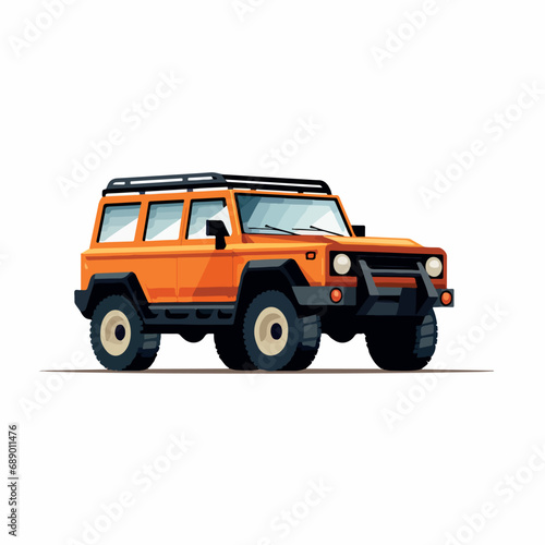 SUV in cartoon, doodle style. Isolated 2d vector illustration in logo, icon style, Eps 10. AI Generative