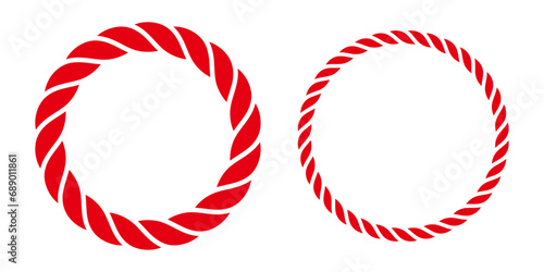 シンプルなしめ縄の丸フレーム