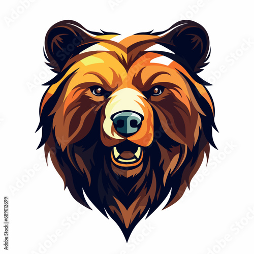 Bear in cartoon, doodle style. Isolated 2d vector illustration in logo, icon, sketch style, Eps 10. AI Generative