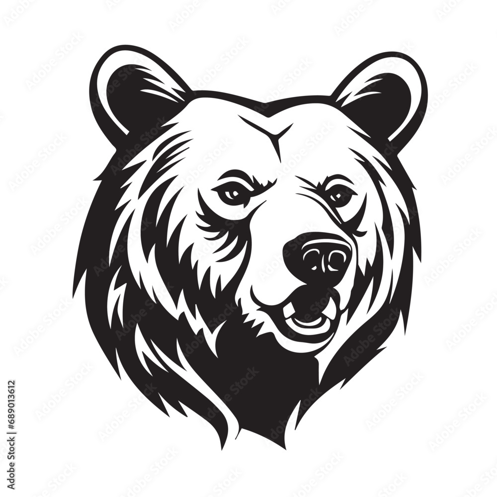 Bear in cartoon, doodle style. Isolated 2d vector illustration in logo, icon, sketch style, Eps 10, black and white. AI Generative Bear in cartoon, doodle style. Isolated 2d vector illustration in logo, icon, sketch style, Eps 10, black and white. AI Generative