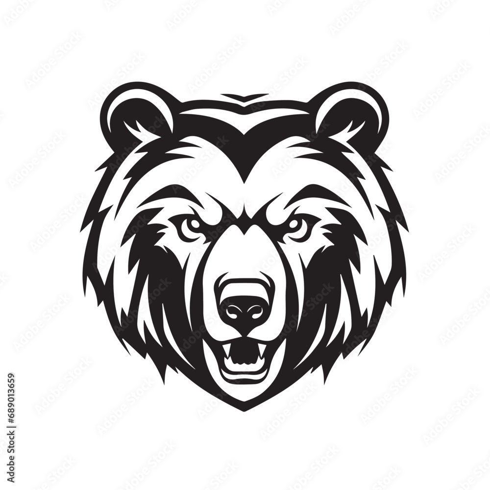 Bear in cartoon, doodle style. Isolated 2d vector illustration in logo, icon, sketch style, Eps 10, black and white. AI Generative Bear in cartoon, doodle style. Isolated 2d vector illustration in logo, icon, sketch style, Eps 10, black and white. AI Generative