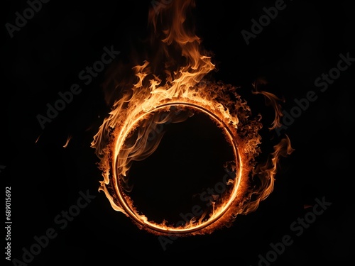 A ring of fire dances in the darkness