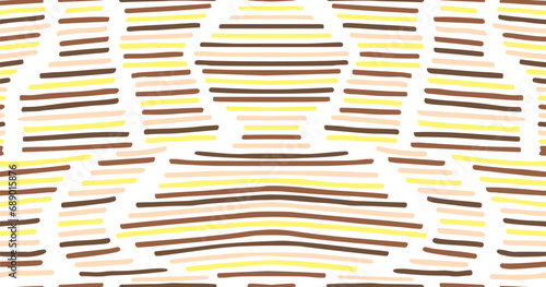 Small dash seamless pattern Dotted lines texture. Candi chocolate color vector hatching doodle organic shapes. Short line dashes Brush hand drawn random strokes Fashion retro print design Illustration