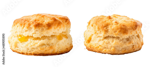 Buttermilk Biscuits Isolated on White background
