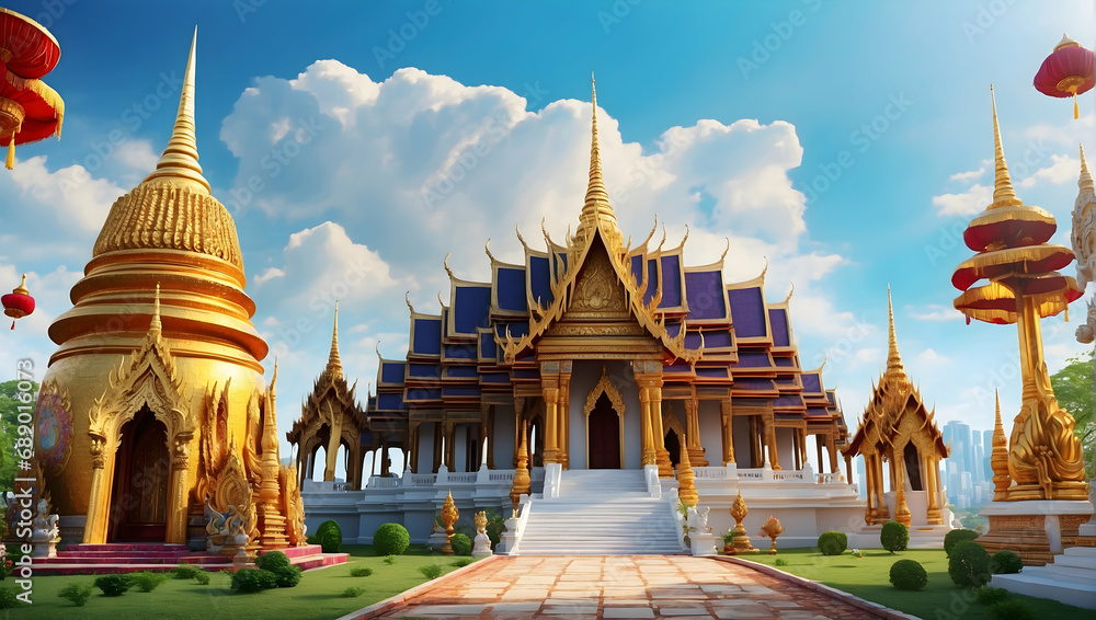 Grand Thai Temple Architecture