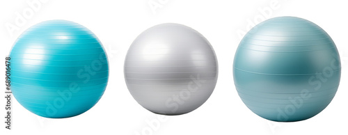 Exercise Balls Isolated on White