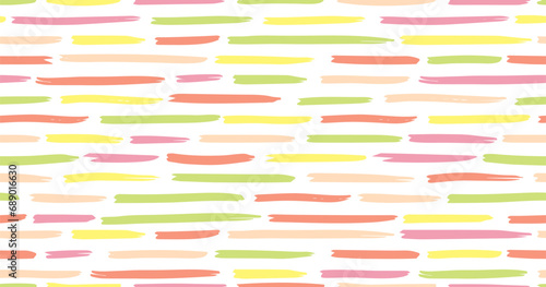 Small dash seamless pattern Dotted lines texture. Candi chocolate color vector hatching doodle organic shapes. Short line dashes Brush hand drawn random strokes Fashion retro print design Illustration