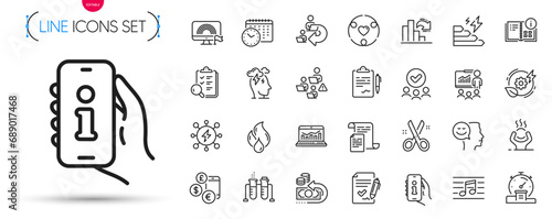 Pack of Cash back, Lgbt and Consumption growth line icons. Include Inspect, Decreasing graph, Good mood pictogram icons. Green energy, Approved agreement, Musical note signs. Support. Vector