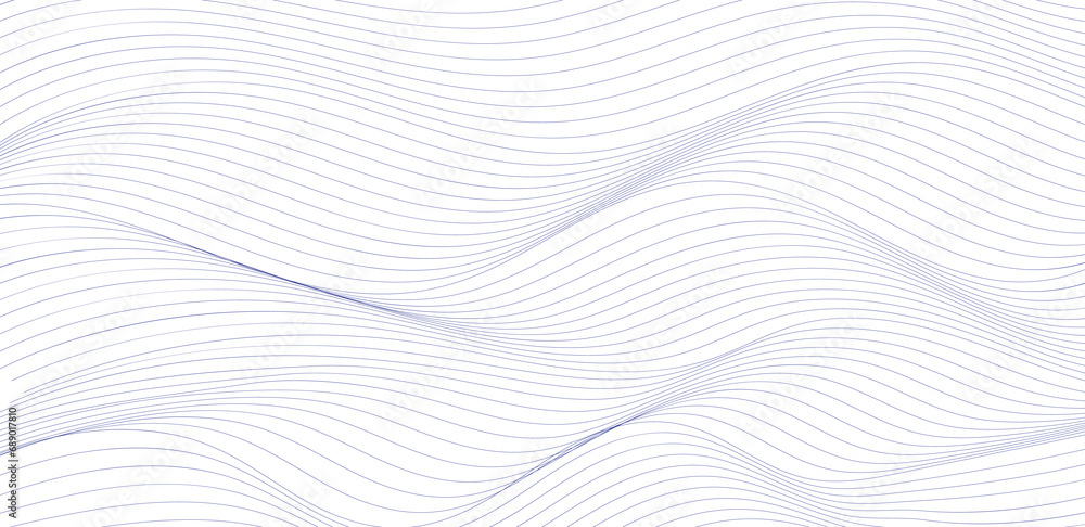 Blue line wave and white abstract background Blue line wave and white abstract background