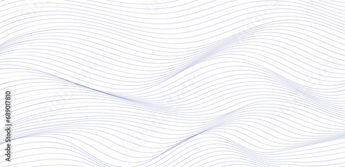 Blue line wave and white abstract background