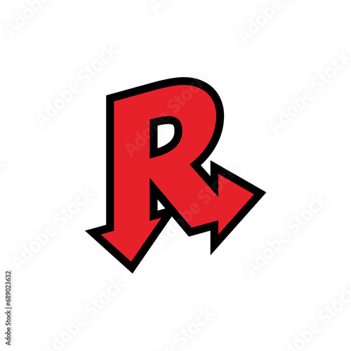 vintage style letter R logo vector design that you can use for t-shirt designs or for your business identity logo