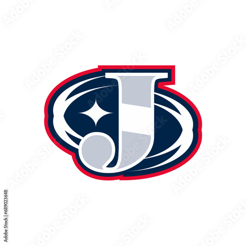 vintage style letter j logo vector design that you can use for t-shirt designs or for your business identity logo